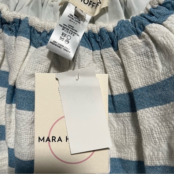 Mara Hoffman x Revolve Off Shoulder Ruffle Set in 
Novelty Stripe, New with Tags - Picture 8 of 10